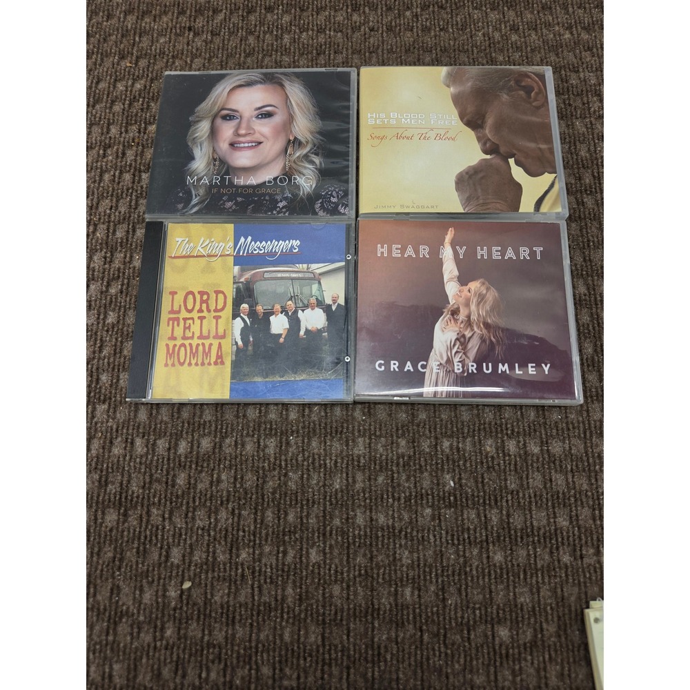 Lot of 4 Christian Gospel CDs Martha Borg Grace Brumley Jimmy Swaggart JSM Music